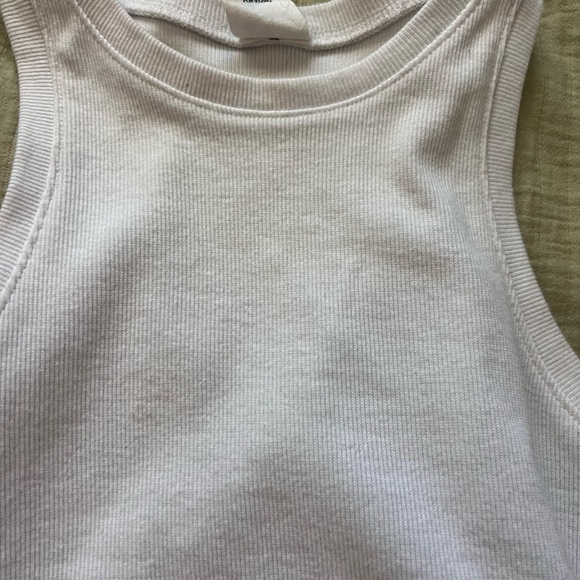 White Ribbed Tank Top - Picture 3 of 3